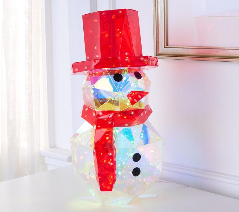 Holographic Snowman With Remote