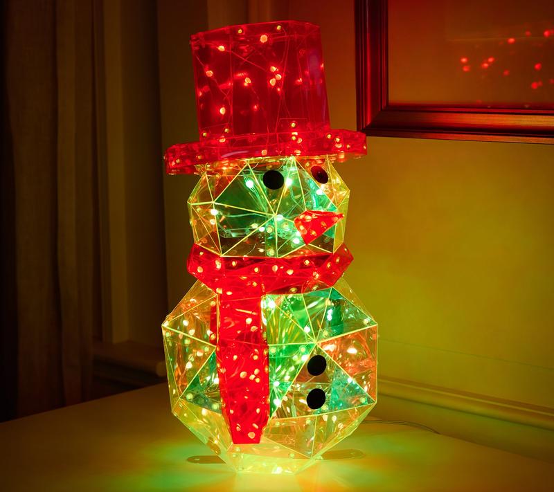 Holographic Snowman With Remote